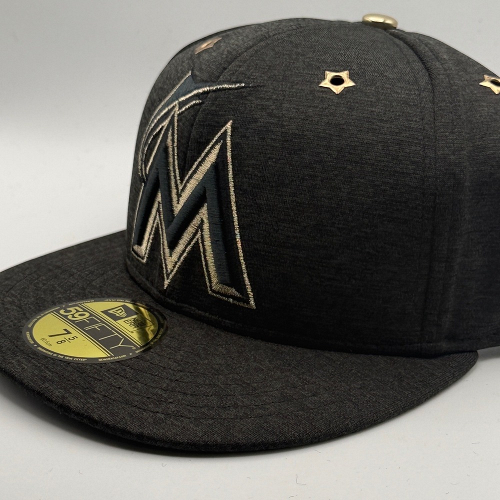 New Era 59FIFTY Miami Marlins 2017 MLB All Star Game Fitted Hat 7 5/8 Charcoal